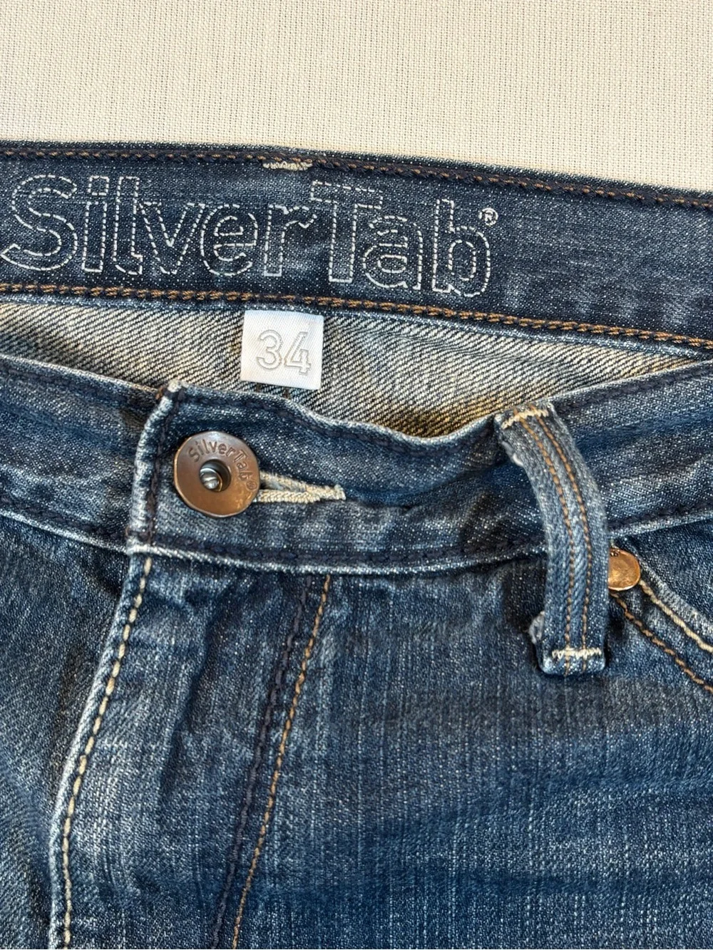 Levi’s SilverTab Denim Shorts Men’s 34 Blue Medium Wash 100% Cotton Skater Jorts